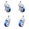 Service Caster 4 Inch Blue Polyurethane Wheel Swivel 1/2 Inch Threaded Stem Caster Brakes, 2PK TS20S414-PPUB-BLUE-TLB-121315-2-S-2 - alternate 1